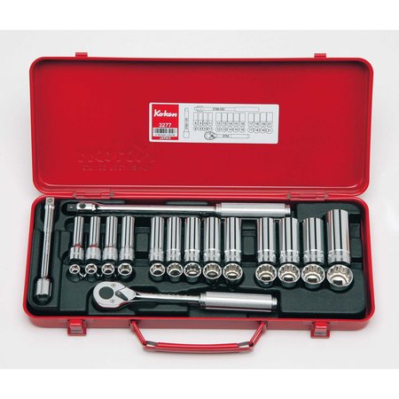 KO-KEN Socket set 6, 12 Point 29 pieces 3/8 Sq. Drive 3277